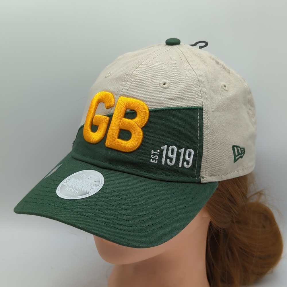 Green Bay Packers Hat Cap Womens New Era 9TWENTY 50s Classic Strapback New
